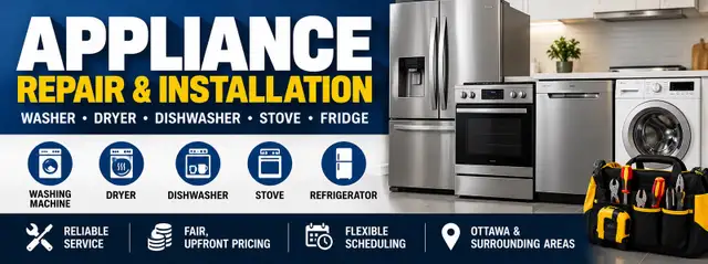 Appliance Repair & Installation | Washer, Dryer, Dishwasher in Appliance Repair & Installation in Ottawa - Image 2