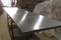Stainless steel workbench top