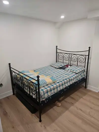 Double bed with box and mattress, View more