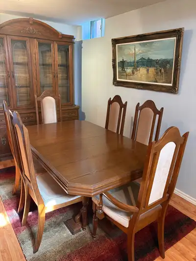 Solid wood dining room set, View more