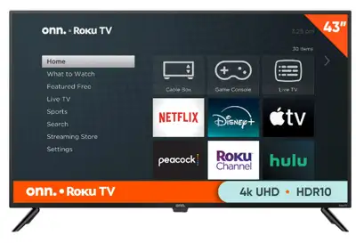 ️ ONN 43” 4K UHD Roku Smart TV – Open Box | $225 | Mississauga, View more