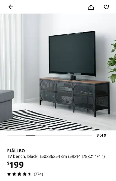 IKEA FJÄLLBO TV Bench – Moving Sale – Excellent Condition, View more