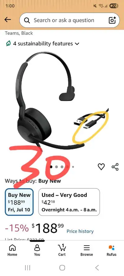 Logitech Zone Wireless Headset, View more
