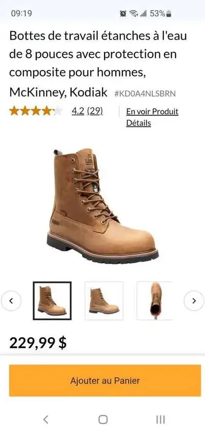 Botte de sécurité Kodiak cap d'acier Waterproof safety boots New, Voir plus
