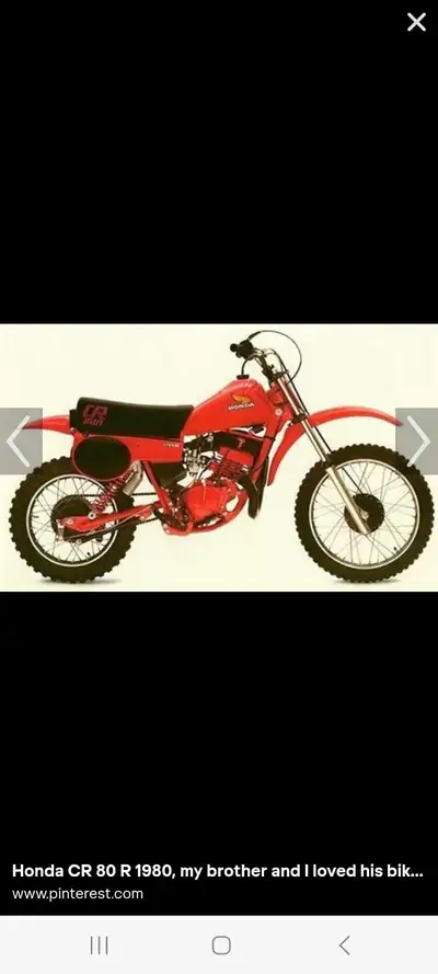 Looking for a 1975 thru 1980 Honda CR80 motocrosser for my grandson. 519 550 2055