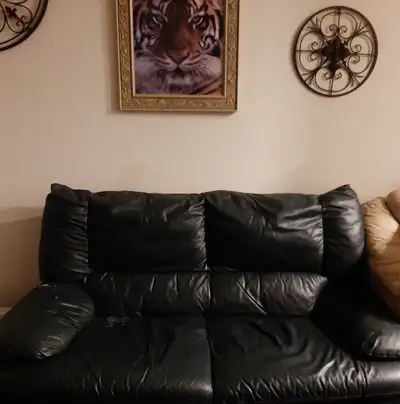 Leather loveseat great condition , View more