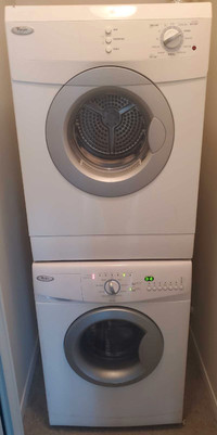 Whirlpool frontload washer and dryer 24" 