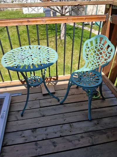3pc cast iron bistro patio set, View more