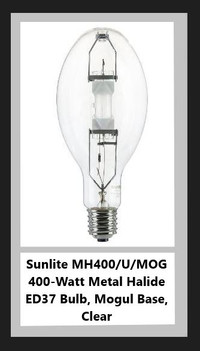 (NEW) Sunlite MH400/U/MOG 400W Metal Halide ED37 Bulb Mogul Base