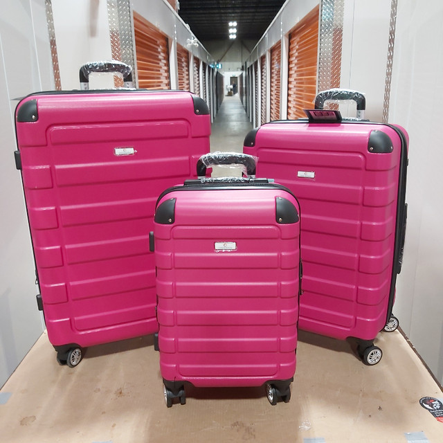 Highly Visible 3 Piece Luggage Hardside Travel Baggage Suitcase Other