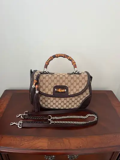 Gucci GG Monogram Bamboo Top Handle Bag, View more
