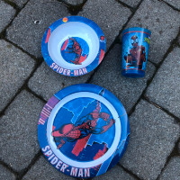 Spider Man Plate/Bowl/Cup Set