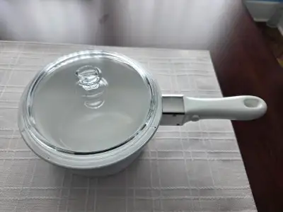 French Acrofoam White Saucepan, View more