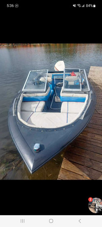 17 foot welded aluminum boat 115 johnson