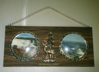 Double Niagara Falls plaque in glass frame - Make an offer