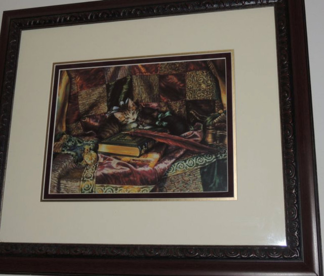 Ltd. Ed Vintage Sandra Kuck "Katy&Oliver" framed print#2178/3000 in Arts & Collectibles in St. Catharines - Image 3