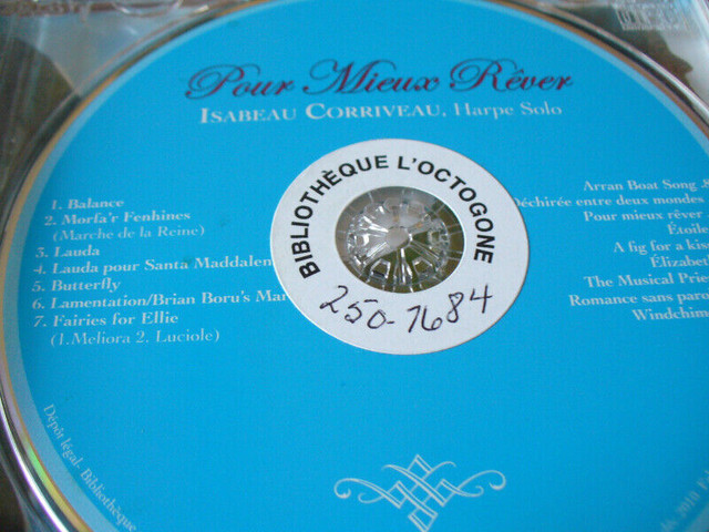 CD MUSIQUE HARPE ISABEAU CORRIVEAU POUR MIEUX RÊVER dans CD, DVD et Blu-ray  à Ville de Montréal - Image 2