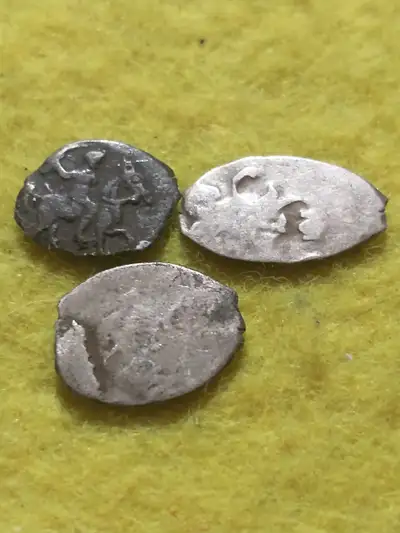 1682-1725 Russia Peter I The Great X3 silver kopeks wire money, View more