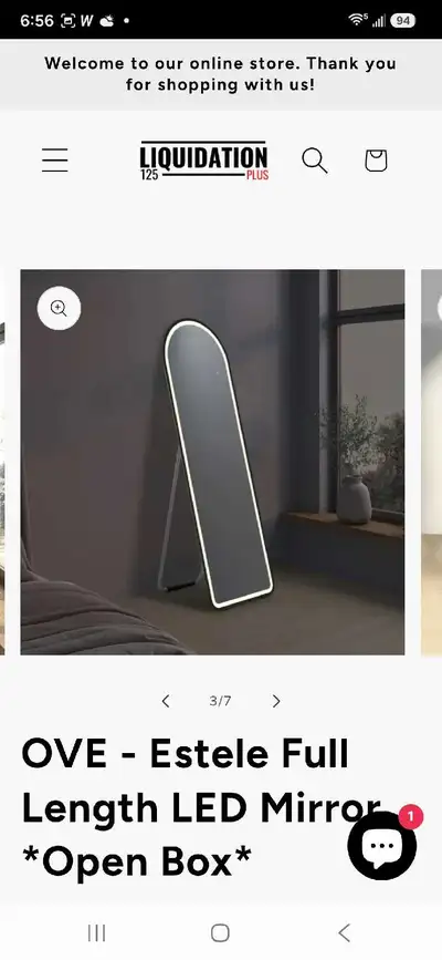 OVE Decors Estele Full Length LED Mirror new in box, View more