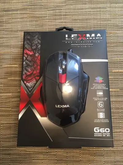 LEXMA - NWT - G60 OPTICAL GAMING COMPUTER MOUSE, View more
