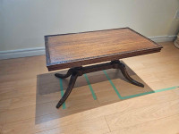 Beautiful antique coffee table with glass top