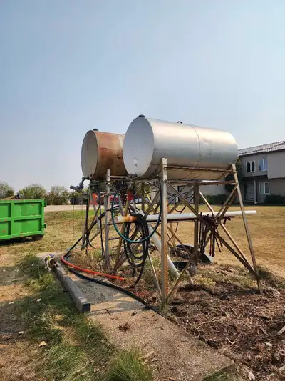 Fuel tanks with stands / 1 gas 1 diesel, View more