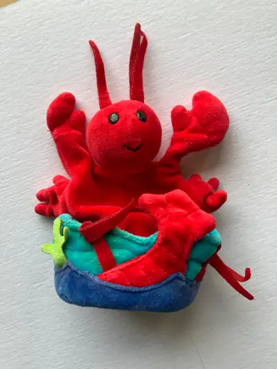 Rare Vintage Ikea Hand Puppet Red Crab in Ocean Sea Base, View more