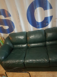 Lather Green Couch/Sofa