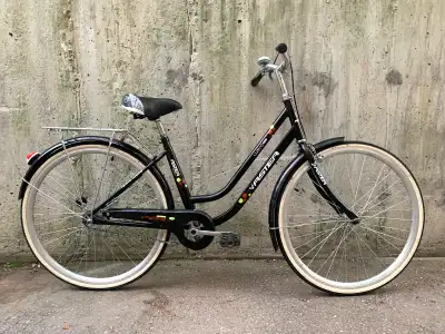 Like new black step-through coaster brake single speed cruiser, View more
