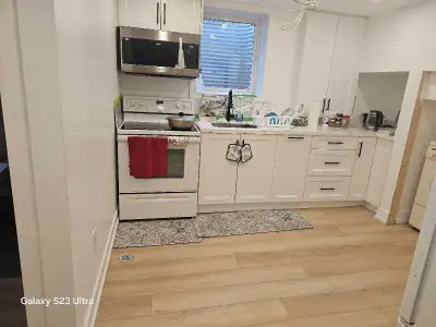 Hi, very clean new build basement with separat door. -Shared kitchen and 2 bathroom parking is avail...