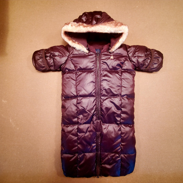 Baby Gap NB-3mnth featherdown puffer 2in1 Snowsuit/bunting bag in Clothing - 0-3 Months in Saskatoon
