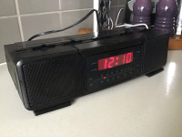 Vintage 1980s Sanyo Stereo Electronic Digital Clock Radio-Alarm