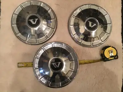 Three smaller diameter volvo cap- two in really nice condition, four driver quality larger diameter...