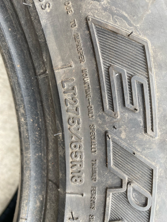 4 Goodyear tires Duratrac LT275/65R18 in Other in Ottawa - Image 2