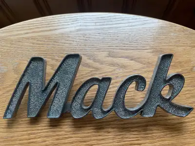 Mack truck emblem metal emblem part # 27RU2127 Has some minor pitting see photos