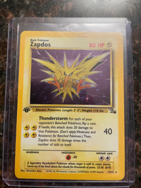 1st Edition Zapdos Fossil Holo