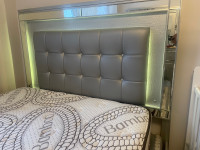 Queen size luxury  led with  mattress and box spring  