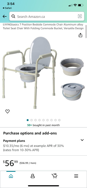 Brand new, never used: Shower stool and quality commode. in Other in Barrie - Image 2