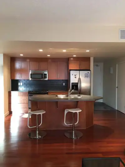Furnished Jasper Ave Condo 1Bed + 1 Den and 1.5 Bath