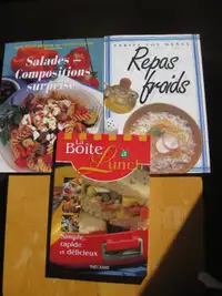 Lot livres de recettes LUNCHS, Salades, Repas froids – 3/5$