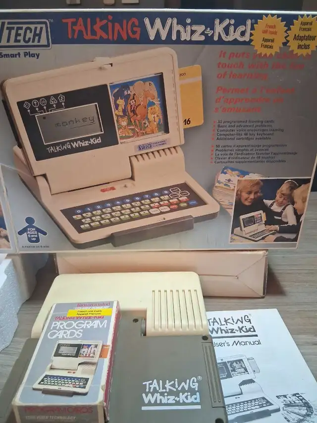 ordinateur portable éducatif vintage VTech Talking Whiz Kid 1987 in Arts & Collectibles in Laurentides - Image 5