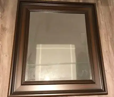 Wood framed mirror, View more