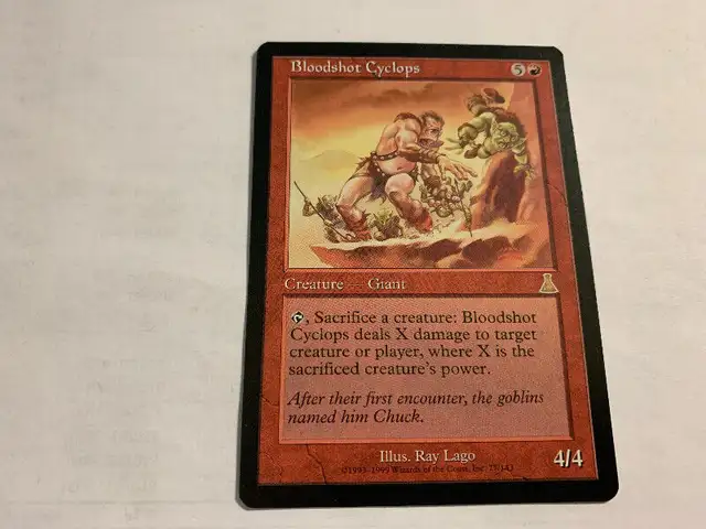 1999 Magic The Gathering Urza's Destiny #77 Bloodshot Cyclops NM628632601317151217