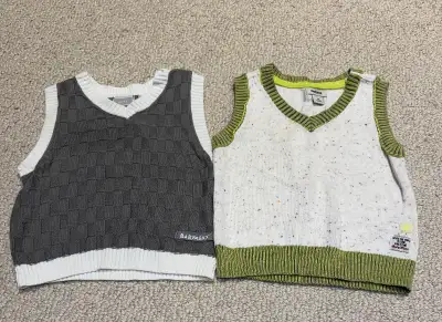 Adorable light weight sweater vests for 6-9 month old. Both for $5. Pick up Valley Ridge.