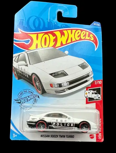 Hotwheels Nissan 300zx twin turbo police car 7/10 in hw rescue series 187/250 overall New unopened p...