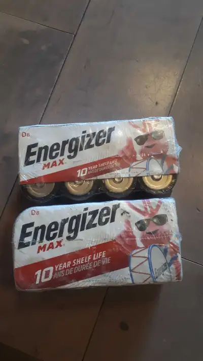 I'm offering two packs of new Energizer Max D batteries, each with a 10-year shelf life, ensuring lo...