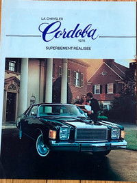 1978 CHRYSLER CÓRDOBA AUTO BROCHURE FOR SALE