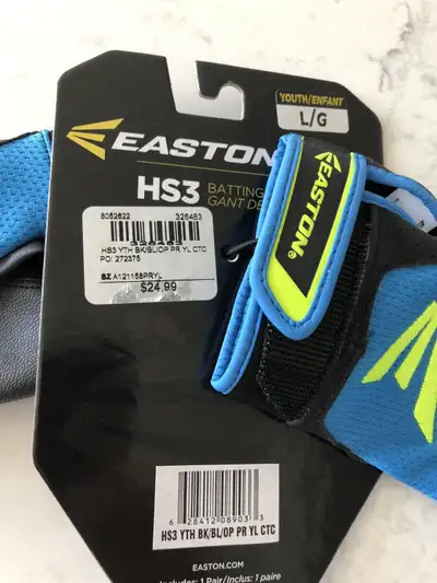Easton youth baseball batting gloves, View more
