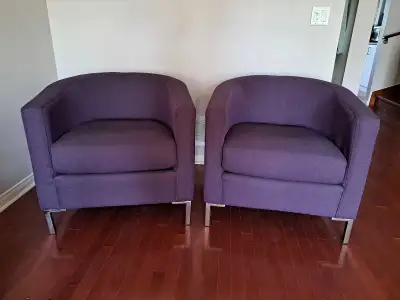 Modern Purple Barrel Chairs, View more