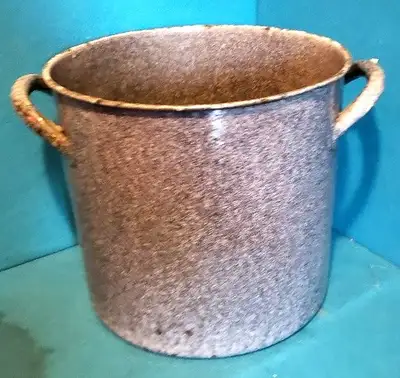 Large Enamelware  Pot 12" x 14", View more
